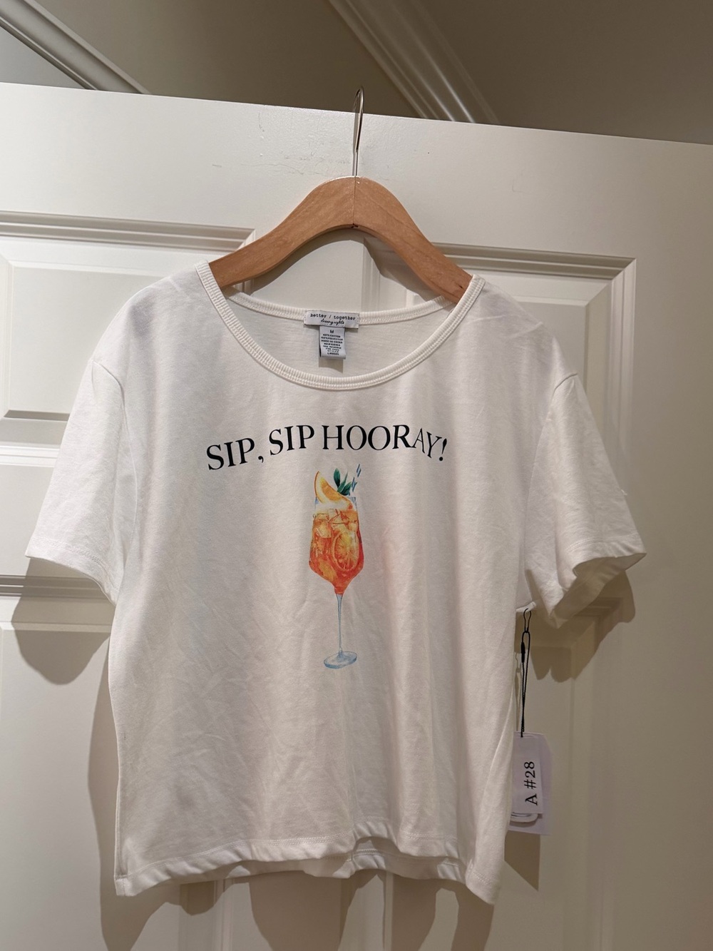 BETTER TOGETHER women’s  “Sip, Sip, Hooray!” Aperol Spritz Graphic Crop Tee
